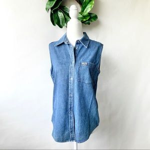 Vintage Sleeveless Denim USA Top